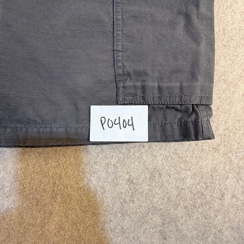 Eddie Bauer‎ Mens Cargo Shorts Size 35 Gray Ripstop Multi Pocket Outdoor Casual